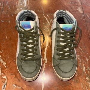 P448 Women's Olive High-Top Sneakers